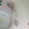 Four-leaf clover beaded cell phone lucky keychain clover phone strap