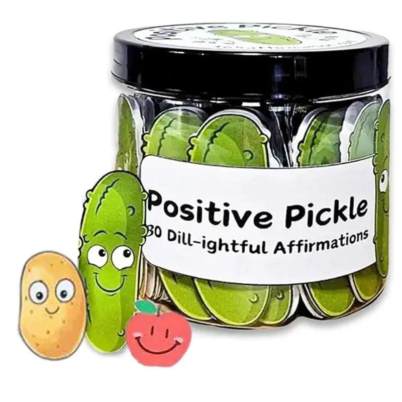 Top Quality Positive Pickle Affirmation Cards 60 Unique Messages Emotional Support, Cheer Up Friends, Stress Relief Decoration