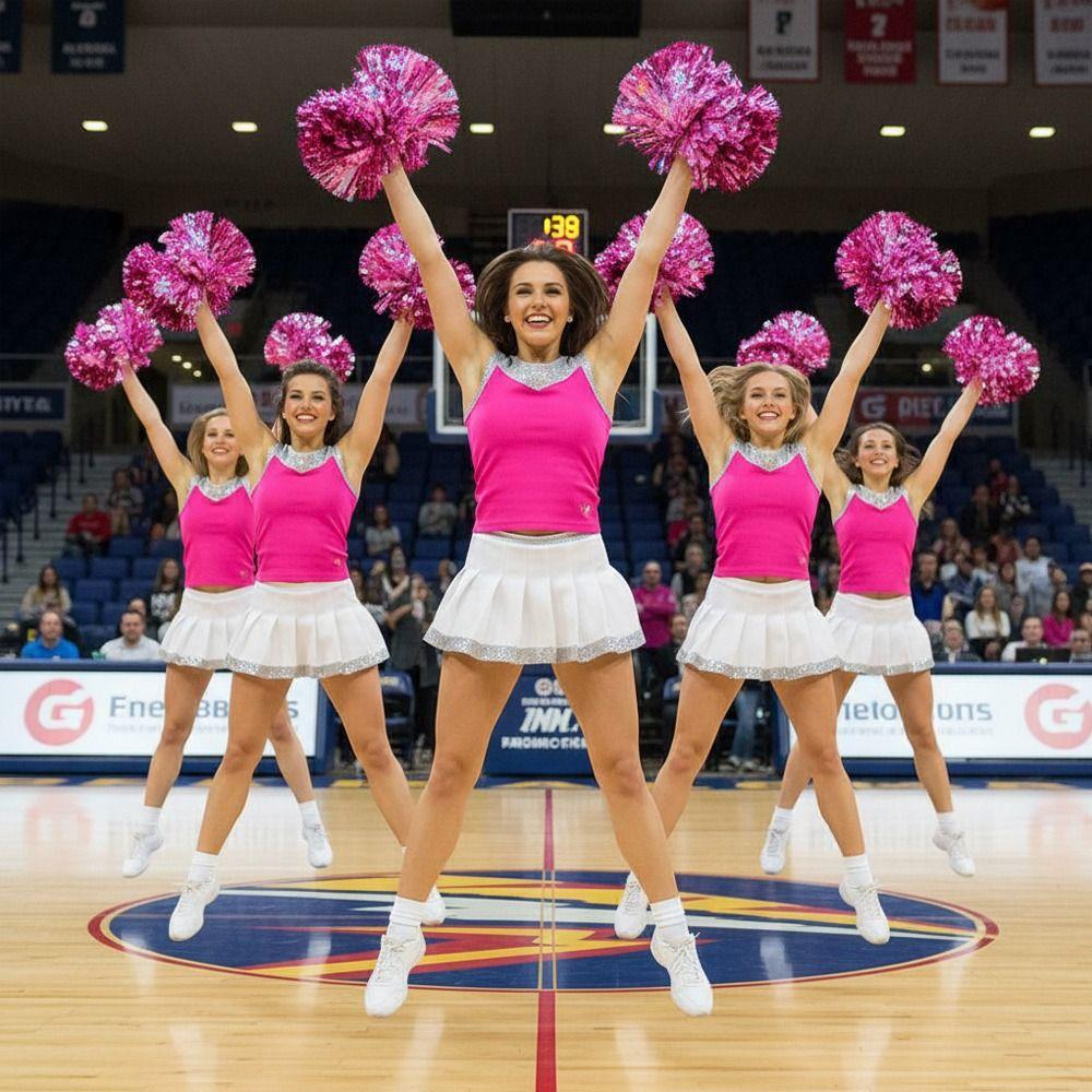 Multicolors Cheerleader Pom Poms 30cm*37cm Gymnastics Pompoms Dance Party Concert Decorator