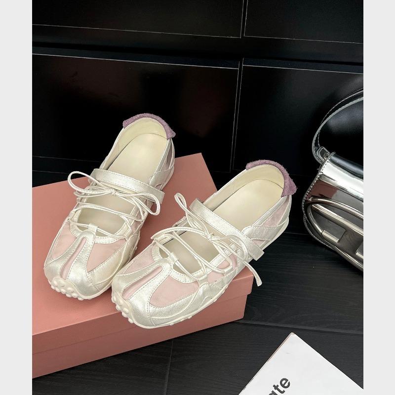 ~ Inner Height Increase 5cm Mary Jane Women's Shoes Summer New Casual Sports Shoes Ballet Shoes Tide