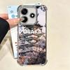 Osaka Tokyo Japan Scenery Plating Phone Case For Xiaomi Redmi Note 14 15 Pro Plus 13 12 11 11S 11T 10 9S 9 5G Anti-Fall Airabag