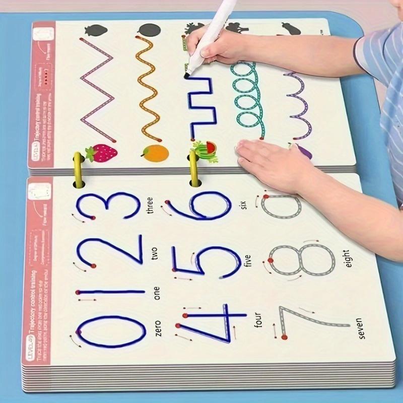 Preschool Handwriting Practice Book with 36 Reusable Pages for Fine Motor Skills and Writing Training
