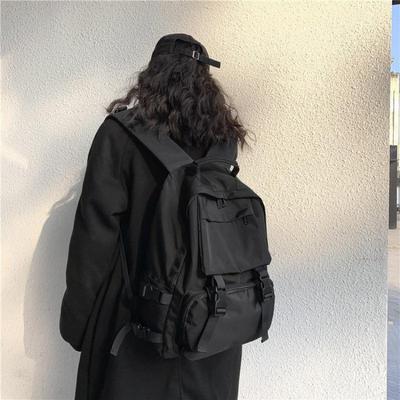 Harajuku-Rucksack im koreanischen Stil für Mädchen und Studenten – großes Fassungsvermögen, dunkles Design, passend zu allen