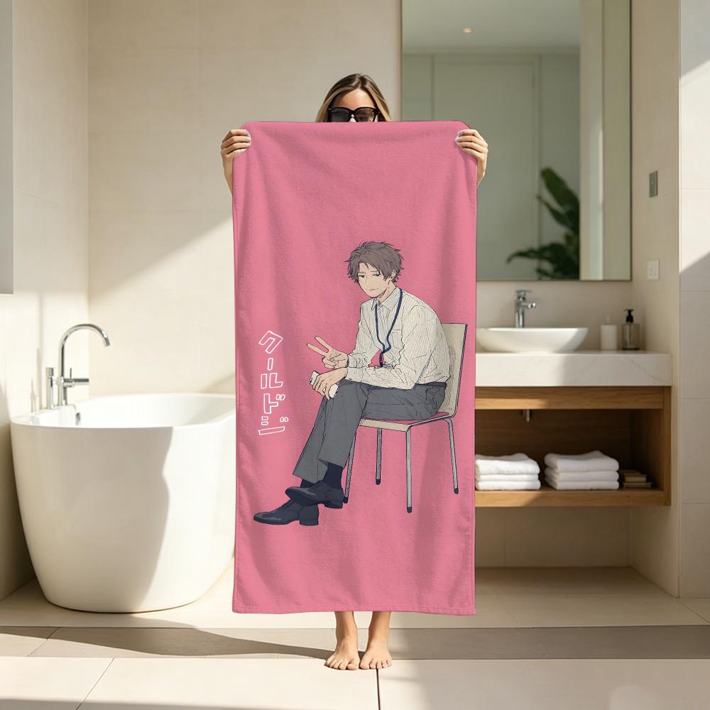 Comedy Anime C-Cool Doji Danshi Towel Microfiber soft Beach Towel for Travel Fitness Sauna Bathing Camping