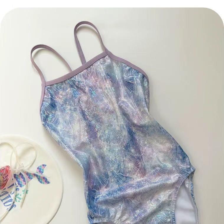 

Gradual change one-piece triangle racing swimsuit slightly fat large size swimming pool training sports with chest pad XXL