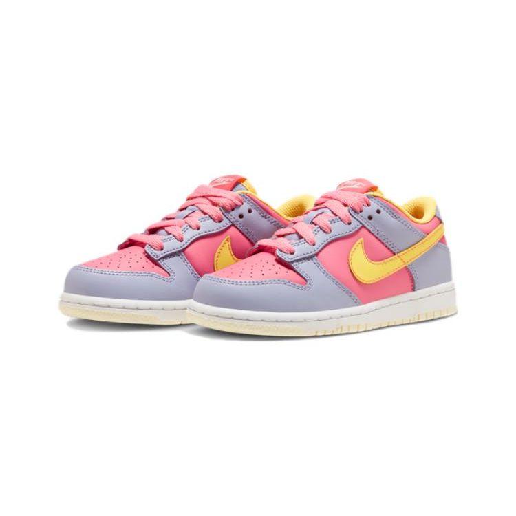 Nike Dunk BP Bequeme Vielseitige Stoßdämpfende Strapazierfähige Low Top Kinder Skateschuhe Kinder Sneaker Grau Rosa DH9756-500