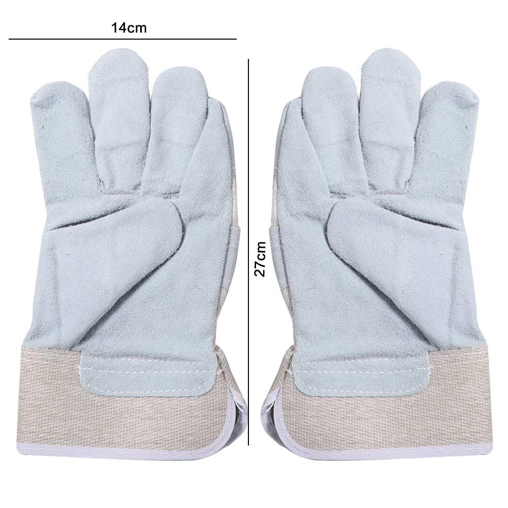 1 Pair Thickened Leather Welding Gloves Abrasion Resistant Labour Gloves  Moving Households