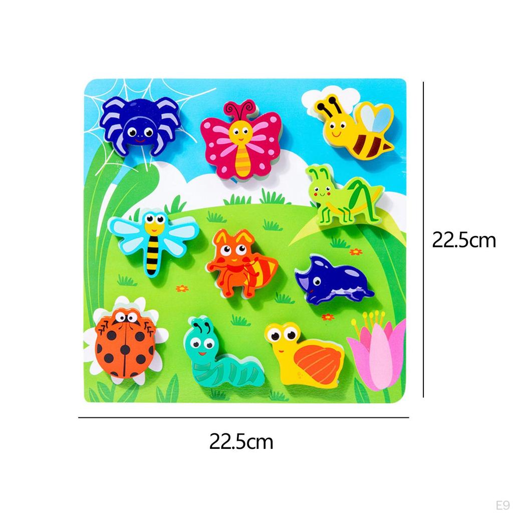 Montessori Wooden Puzzles, Activity Toys, Animal Developmental Toy, Toys for Baby, Toddlers,