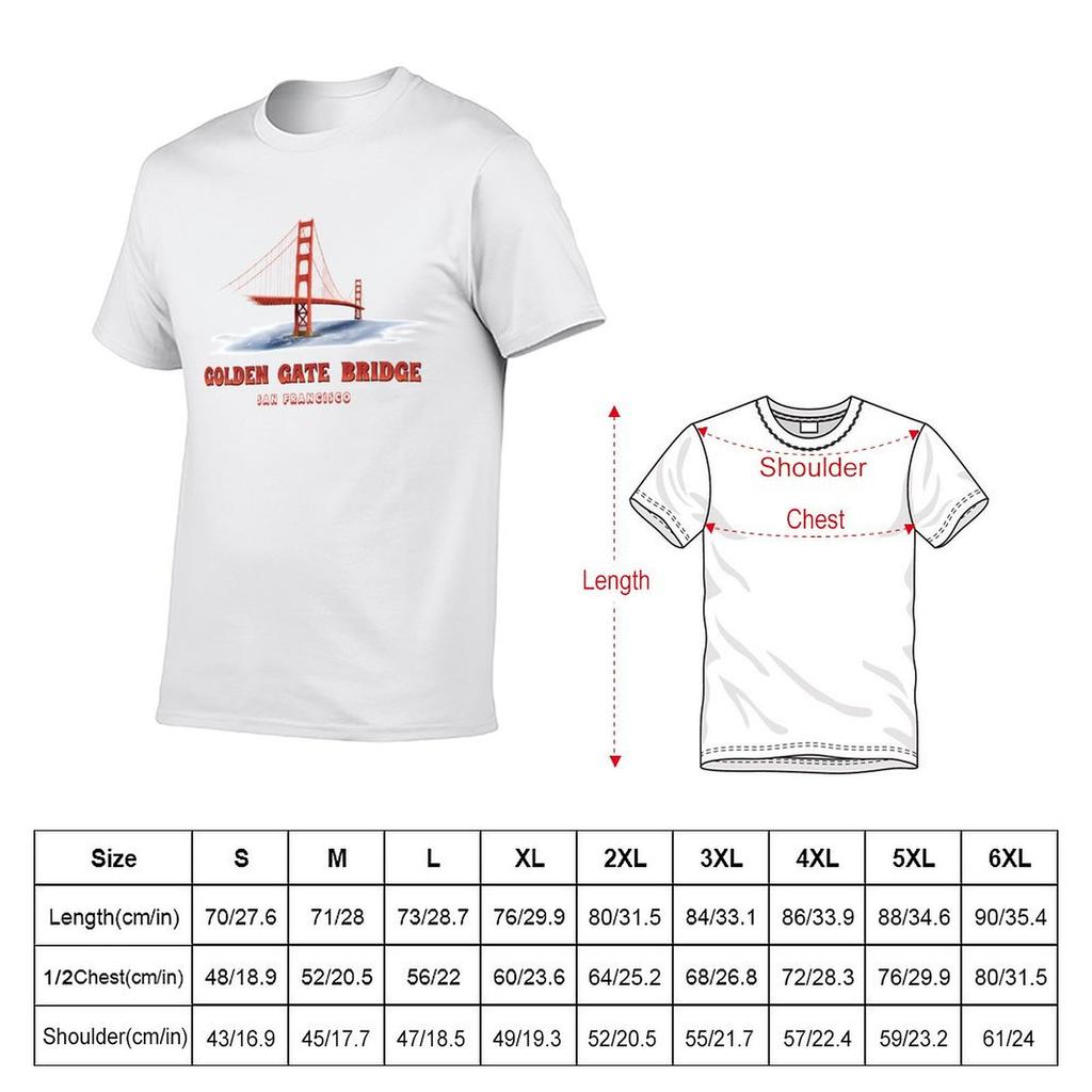 Golden Gate Bridge Tshirt cute clothes boys whites oversized t shirt men