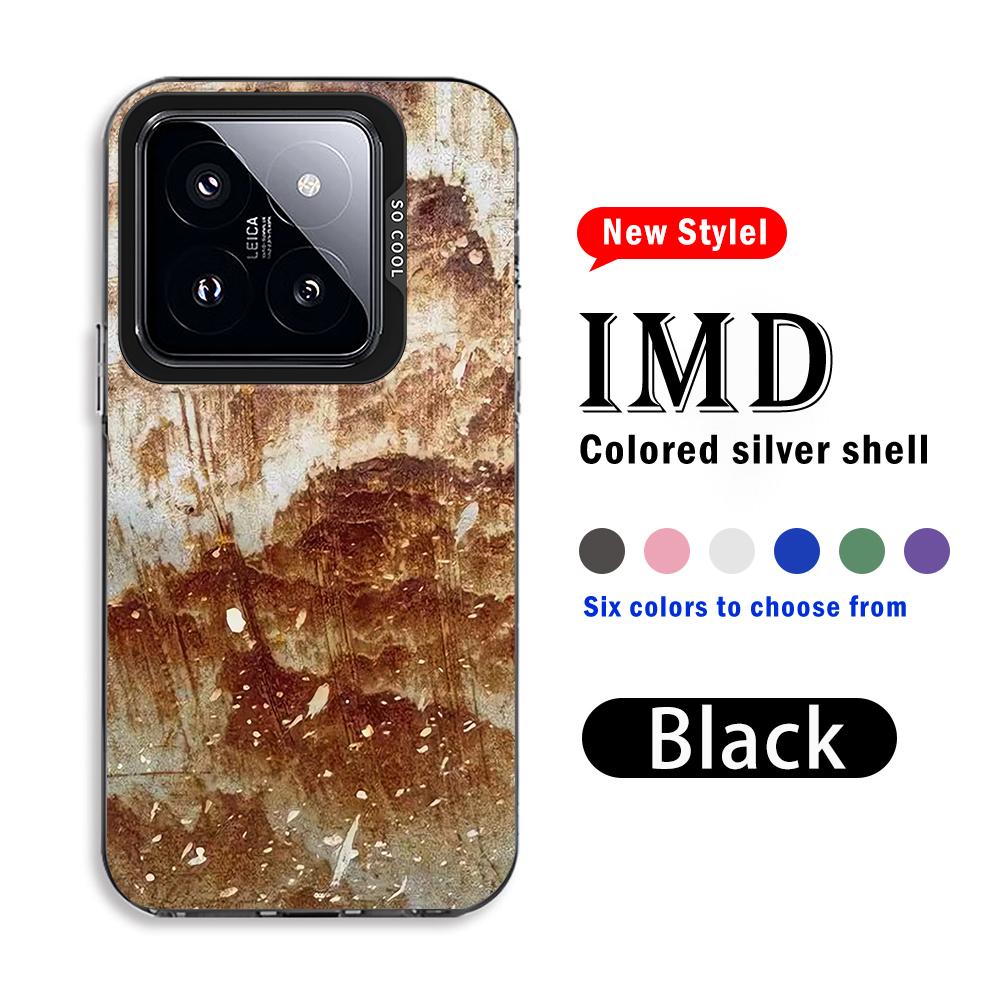 Rust Effect Distressed Cool Phone Case For Xiaomi 17 Pro Max 15 T Pro 14 T Pro 13 Pro 12 Pro Mi 11 Lite 5G IMD Shockproof Cover