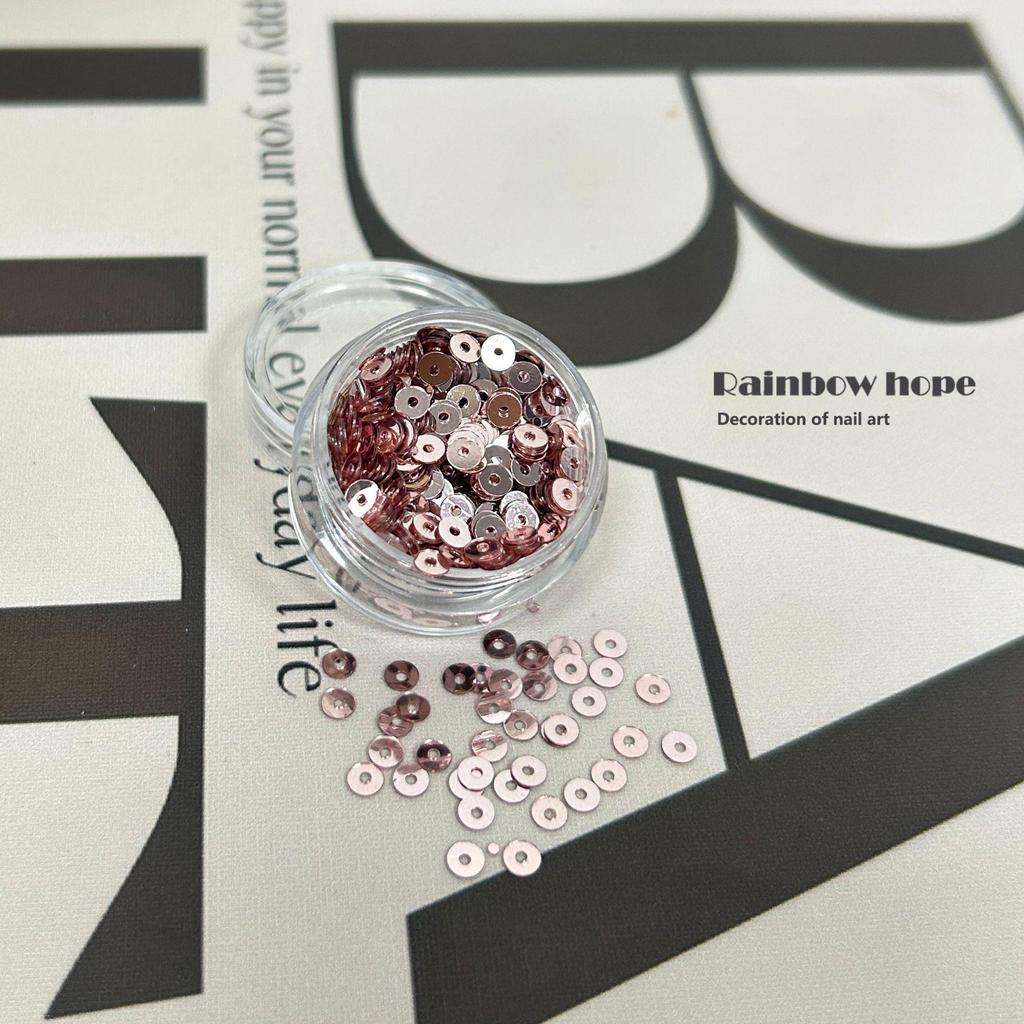 Metallic Copper Coin Nail Sequins - Super Flash Mirror Effect DIY Nail Art Accessories
