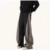 Splicing scimitar twill pants men's spring retro wide-leg pants trousers loose straight casual