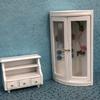 1:12 Wood Mini Doll House Accessory Bathroom Shower Room Model for Dolls