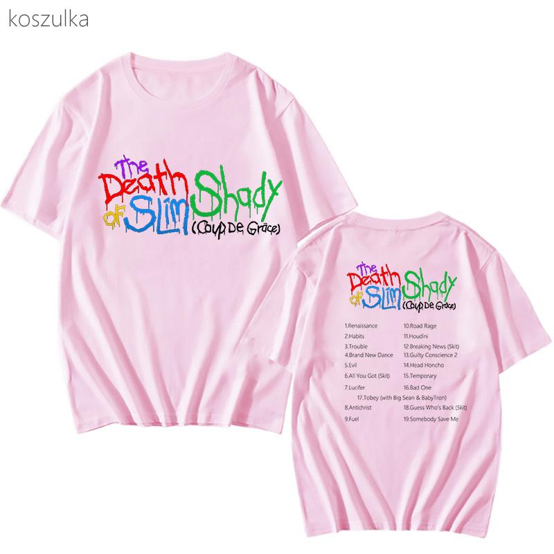 Eminem New T-shirt Casual Tobey Short Sleeve The Death of Slim Shady 100% Cotton Tee-shirt Fashion Pouplar Men/women Tshirt Tops