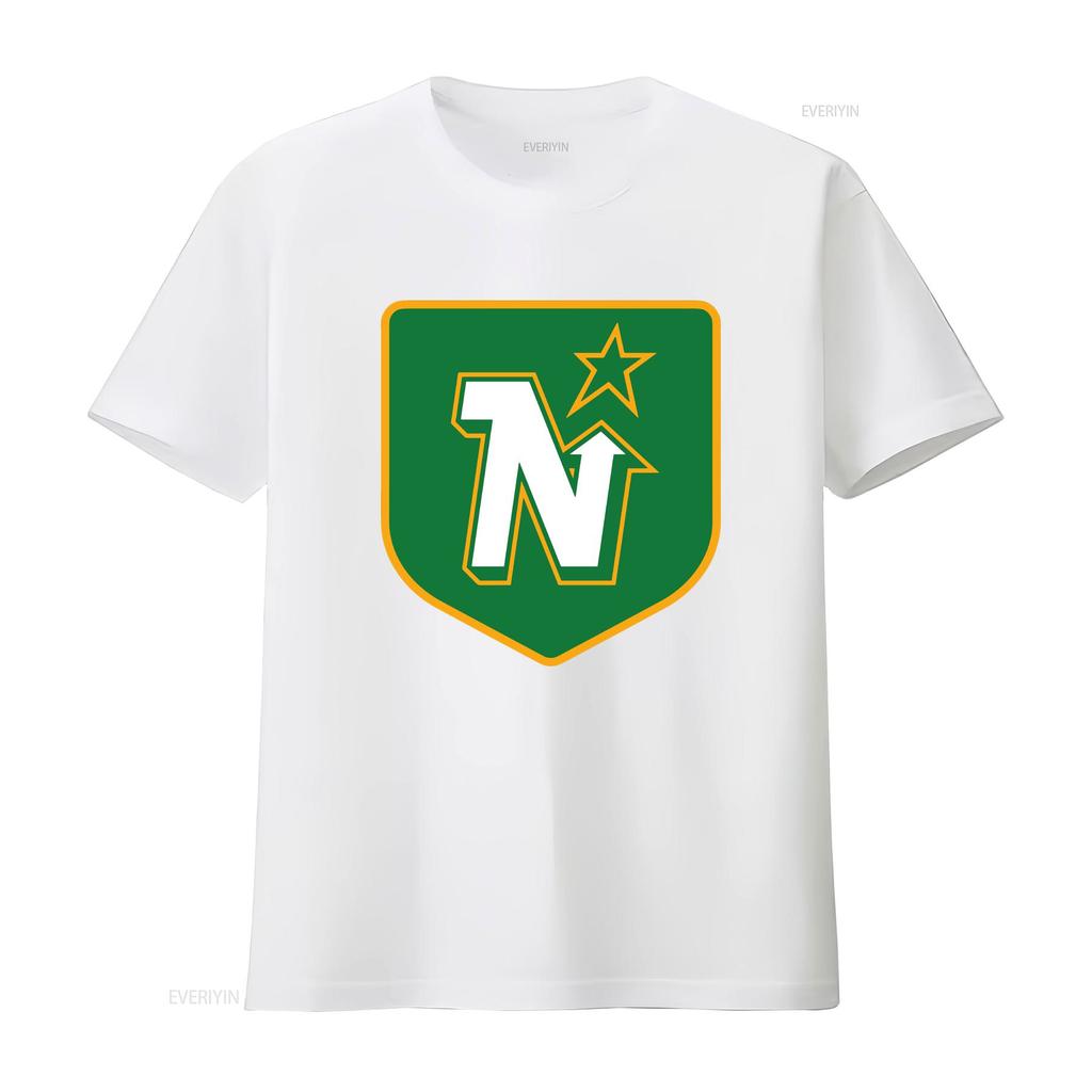 Minnesota North Stars Hockey Club T Shirt vintage Washed Soft Casual Comfortable Breathable Versatile Slightly