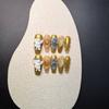 Luxury Private Label Press On Nails Handmade Custom Thick Acrylic Nails With Rhinestones Artificial Fingernails