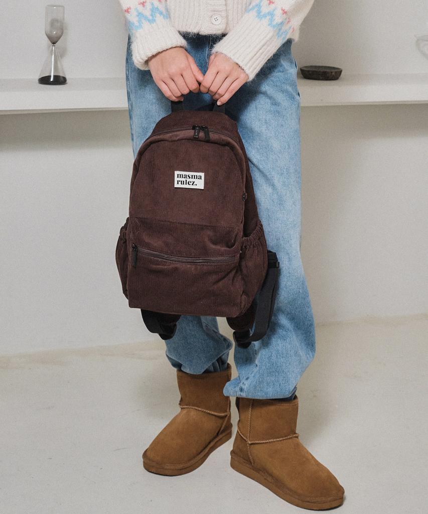 Masmarulez Mini Ver. Daily Backpack_Corduroy Deep Brown
