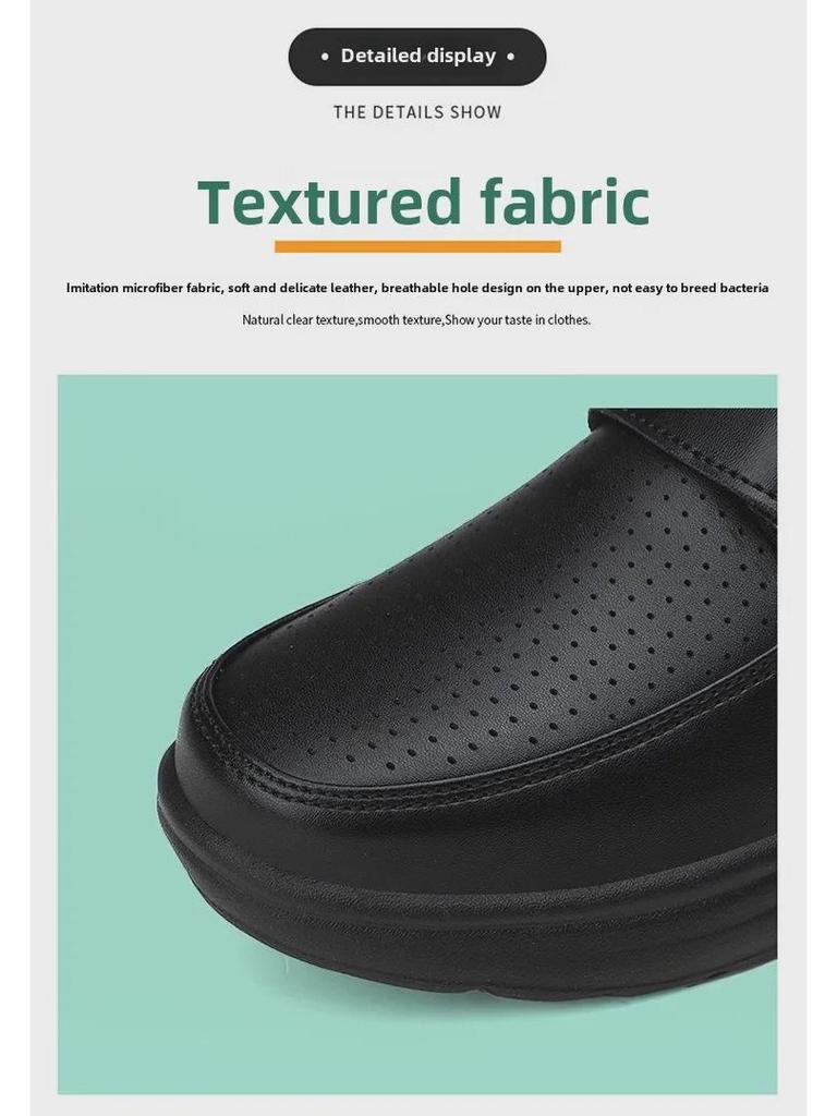 2024 Primăvară Pantofi de lucru pentru femei cu velcro cu pernă de aer, albi pentru asistentă