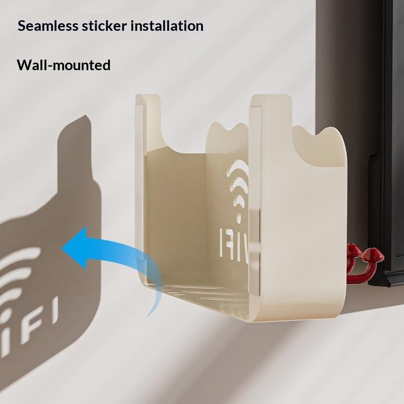Kabelloser WLAN-Router-Regal-Aufbewahrungsbox Wandmontage ABS-Kunststoff Organizer-Box Kabel-Stromhalter Organizer-Box Heimdekoration