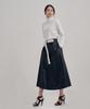 Peulleio Belted Skirt _ Navy