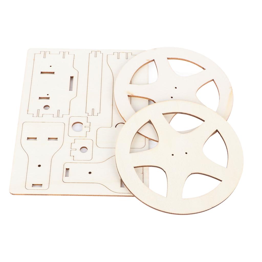 Motor Robotic Toy Electric Scientific DIY Balance Car Wooden Robotic Engineering Toy for Kids Type 1