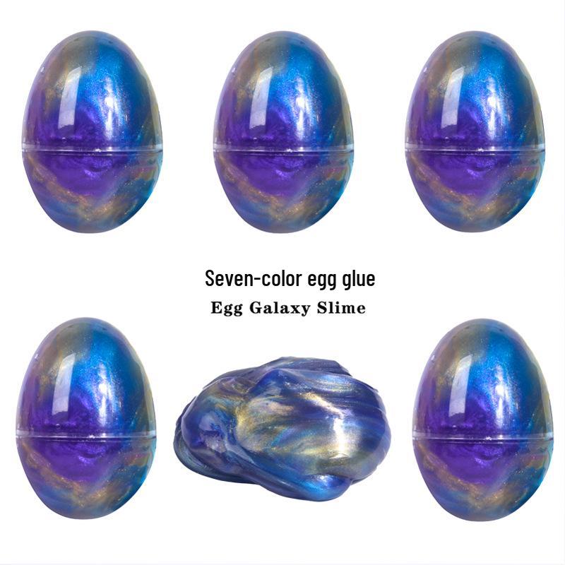 Starry Sky Iridescent Slime - DIY Seven-Color Crystal Jelly Mud