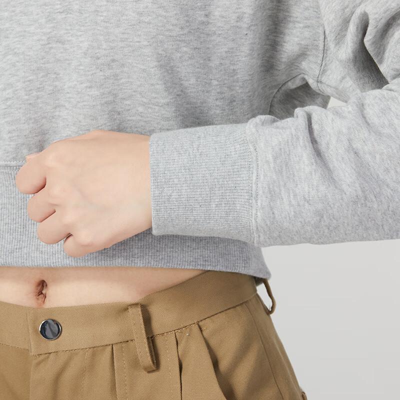 Puma Logo Print Pullover Hoodie Women Hoodies Gray 625398-04