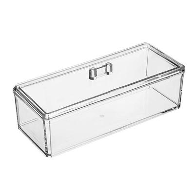 Baji Klare Acryl Stapelbare Schreibtisch-Aufbewahrungsbox für Wattepads und Wattestäbchen