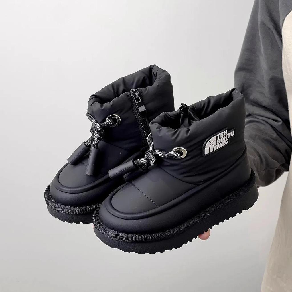 Kids' Winter 2025 Snow Boots: Anti-Slip, Waterproof, Cotton-Lined, Plus Velvet, Extra Warm for Boys and Girls