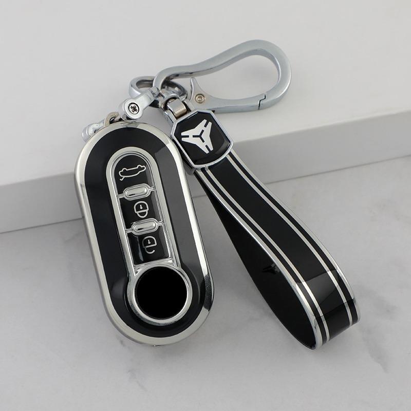 For Fiat Ducato 500 500L Panda Grande Punto Lancia Musa Key Case Cover Auto Shell Fob Keychain Protector Car Accessories