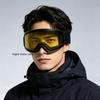 Anti-Fog Double-Layer Ski Goggles Soft Thermoplastic Polyurethane Frame Polycarbonate Night Vision Lens Dual Frame Velvet Elastic Strap