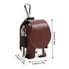 1PC Mini Leather Golf Ball Bag with Metal Button Holder Pocket for 2 Balls Portable Golf Storage Accessory