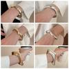 Europe American Style Wide Open Bangle ABS Acrylic Exaggerated Bracelet Cuff Bangles  Women