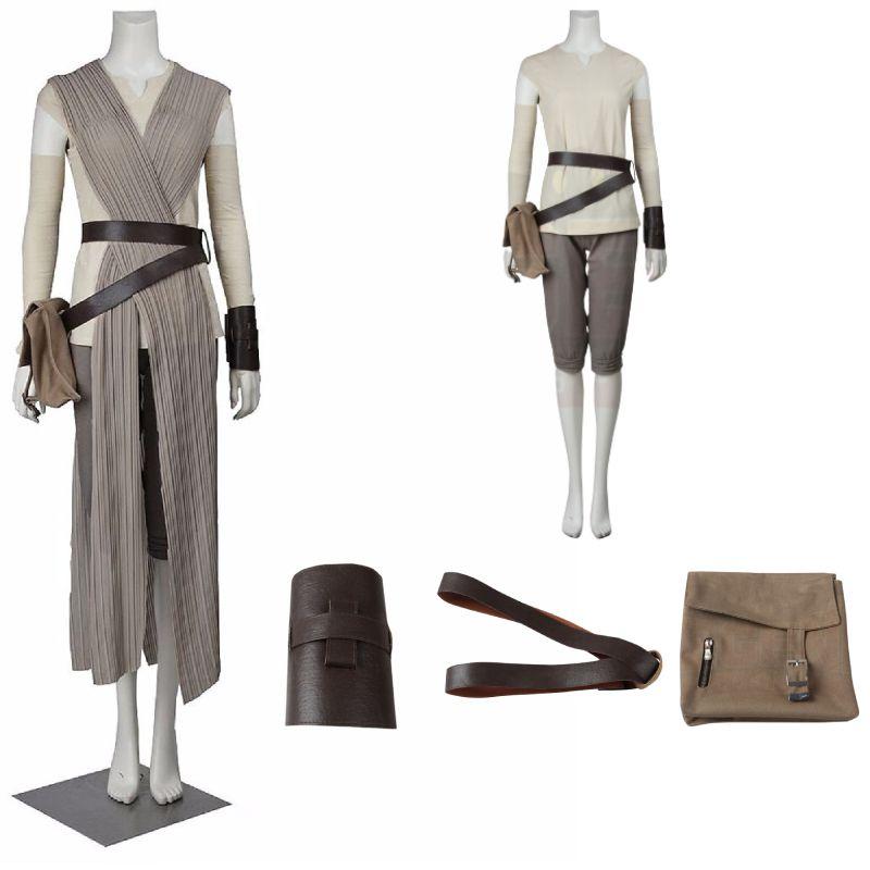 The Awakens Force Rey Cosplay Suit With Belt Halloween Party Costume