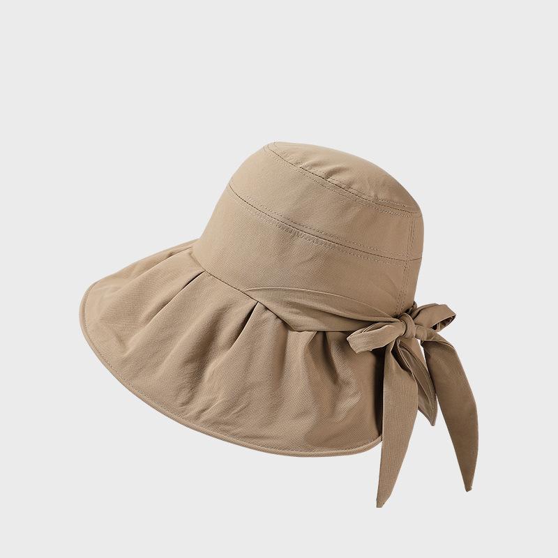 

Fisherman Hat Summer Lightweight Breathable Large Brim Sunscreen Solid Color Sunshade Hat хакі