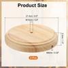 PATIKIL 8.5" x 1.3" Wooden Lamp Base, 2 Pieces, Round Solid Wood Base, Wooden Desk Lamp Display Stand, Bedroom Bedside Table Lamp Replacement DIY