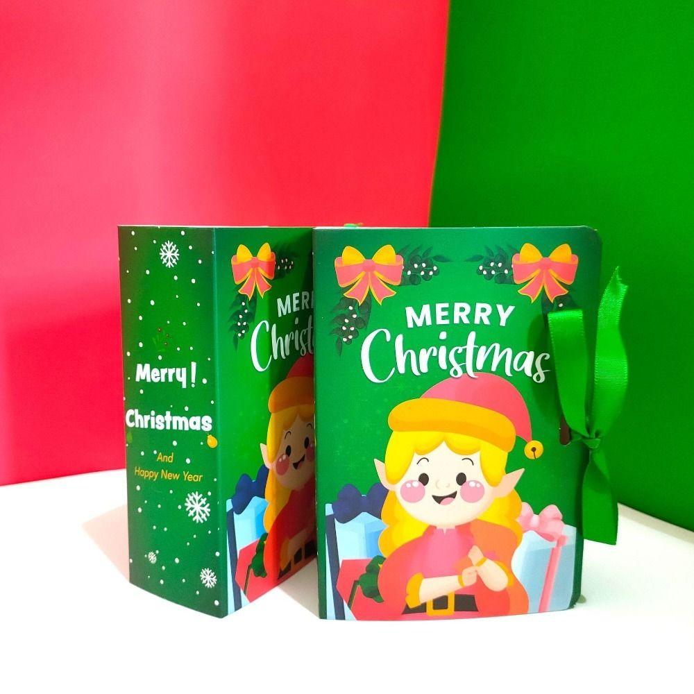 Navidad Party Book Designs Packaging Paper Boxes Christmas Gift Box Candy Boxes Biscuit Carrier
