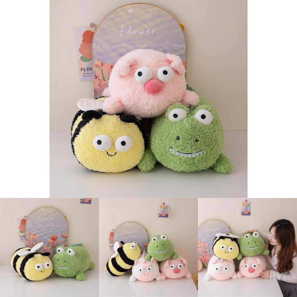 Adorable Plush Animal Dolls In Bee Frog Pig And Unicorn Designs For Kids Gifts