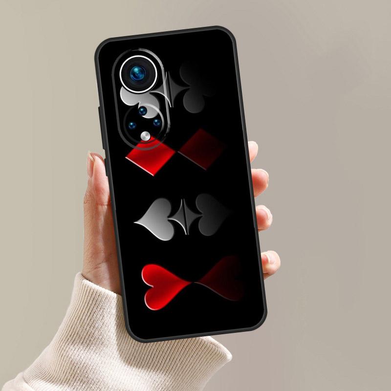 Spades Poker Play Cards Ace Case For Honor Magic 8 6 5 7 Pro X9d X9c X9b X9a X8c X8b Win RT 50 70 90 200 400 Lite Cover