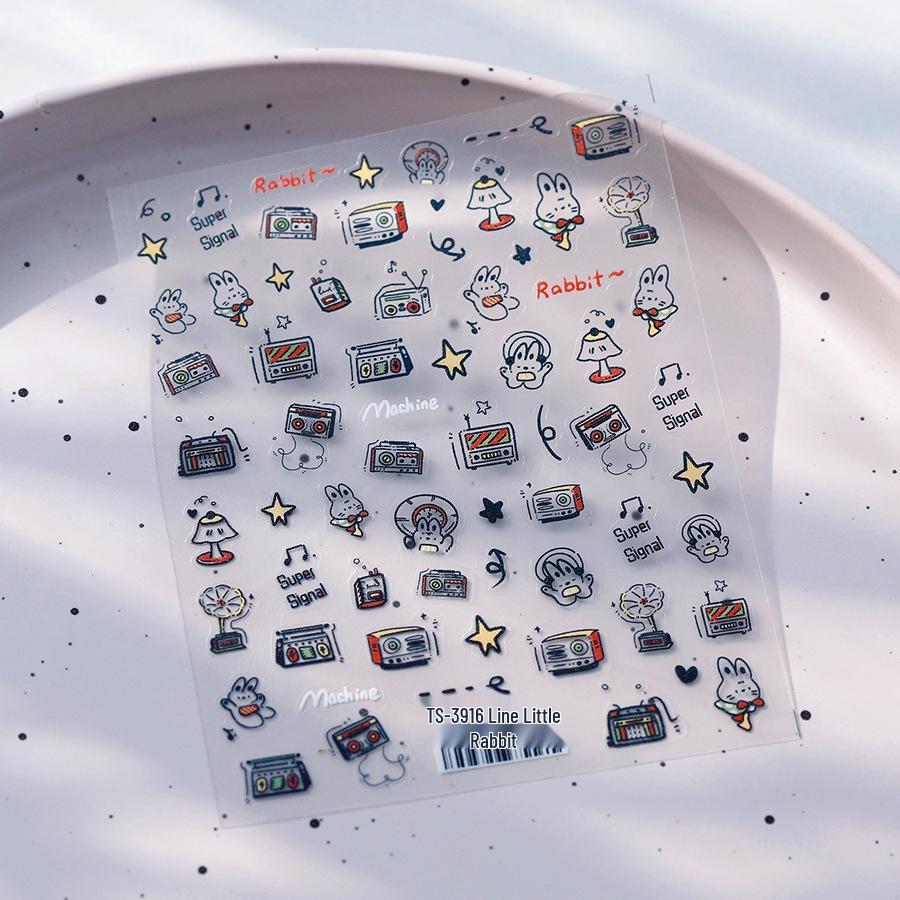 

Magico Moji Ферритовые наклейки для ногтей Клубничный мусс TS3814 - Мультяшный клейкий дизайн тонкого лезвия