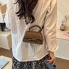 Fashion Mini Top Handle Bag for Women PU Leather Crossbody Bag Elegant Flap Shoulder Purse Small Messenger Handbag with Adjustable Strap