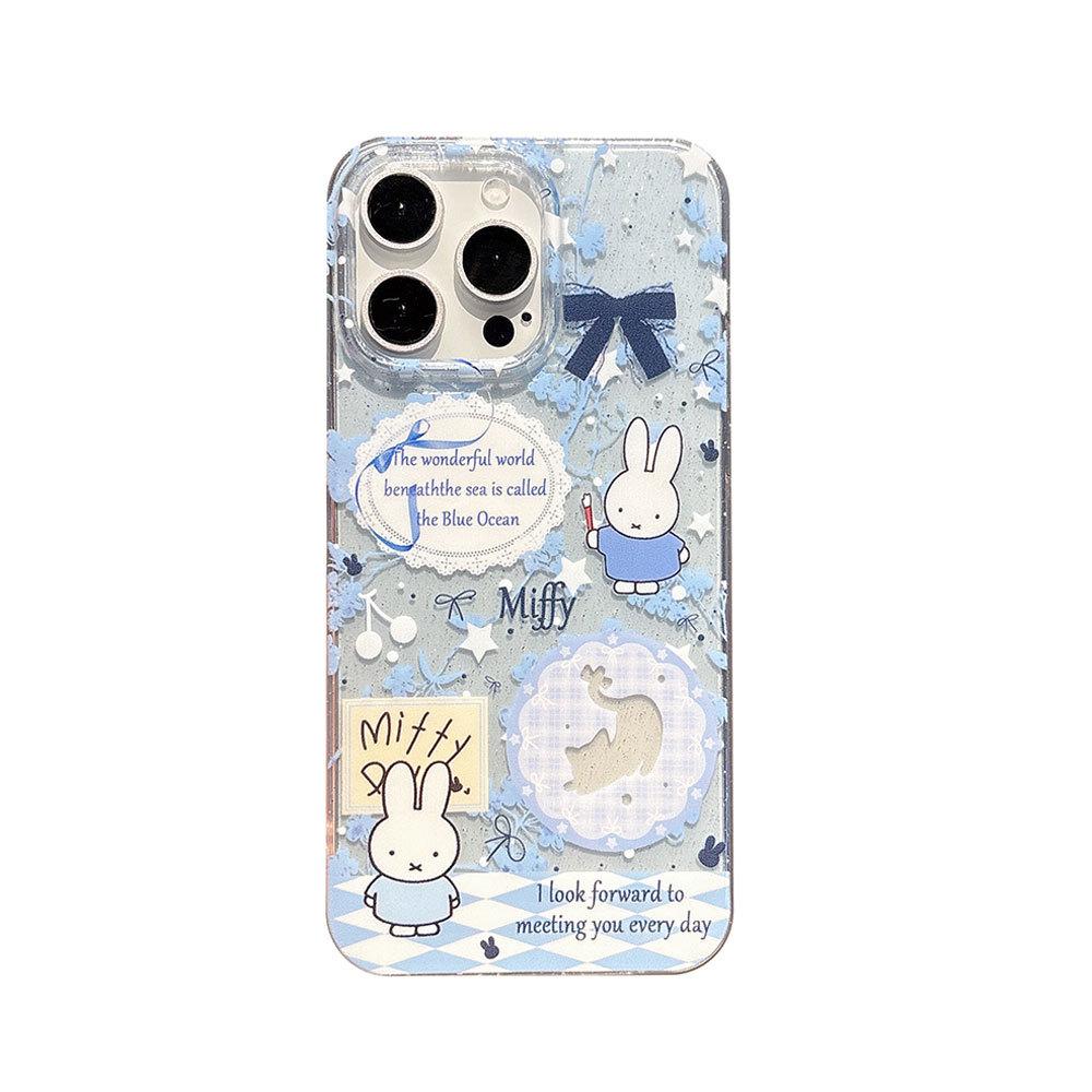 Applicable To Apple 16PM Cute Cartoon 13 Mifei Mobile Phone Case IPhone 15pro Large Hole Personalized Protective Case for Women