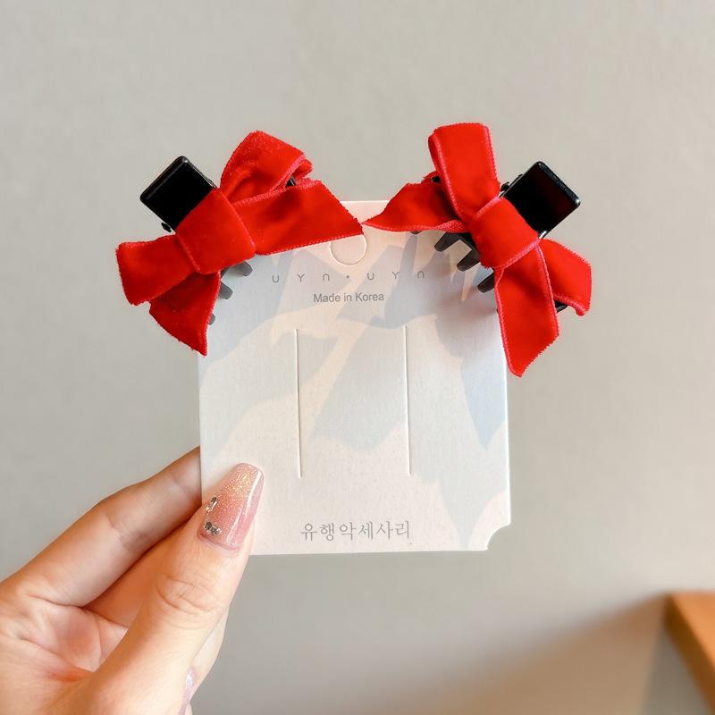 2PCS Dopamine Colored Hairpin Female Forehead Broken Hair Bangs Edge Clip Sweet Hairpin Headgear Korean High-end Duck Bill Clip