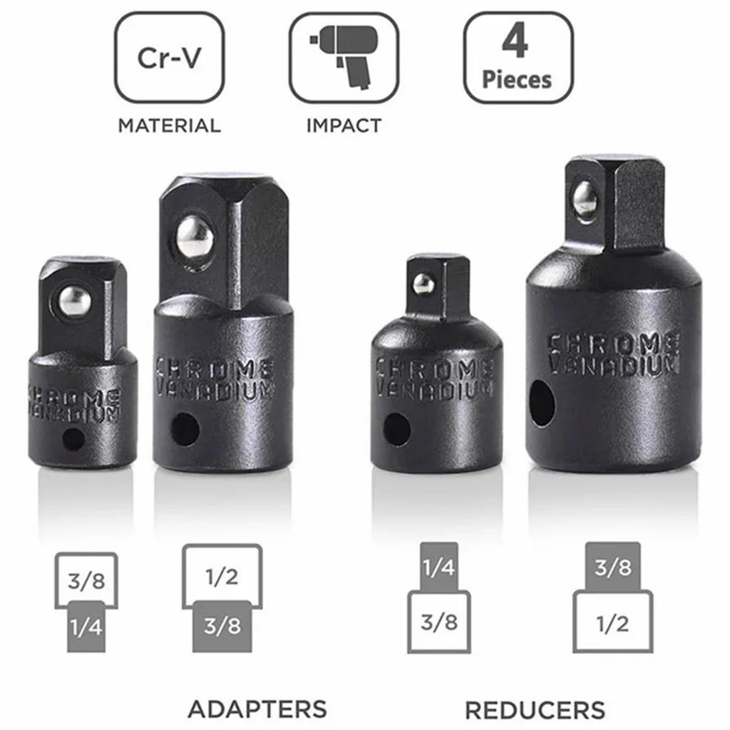 12pcs Drill Bit Socket Adapter Socket Adapter Set 1 4 3 8