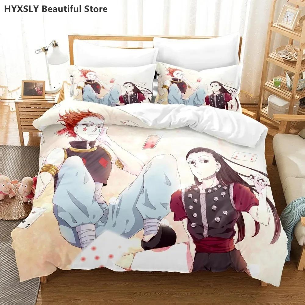 Hunter X Hunter 3D Bedding Set Japanese Anime Twin Queen King Quilt Cover Pillowcases Polyester For Boys
