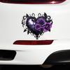 QT2467# Lila Rose Dunkler Stil Herzförmiger Aufkleber, Geeignet für Laptop, Auto, LKW, Transporter, SUV, Motorrad, Stoßstange, Fenster