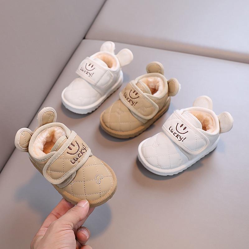 Детская флисовая утолщенная хлопковая обувь зимние сапоги зимняя теплая обувь детская — фото 3