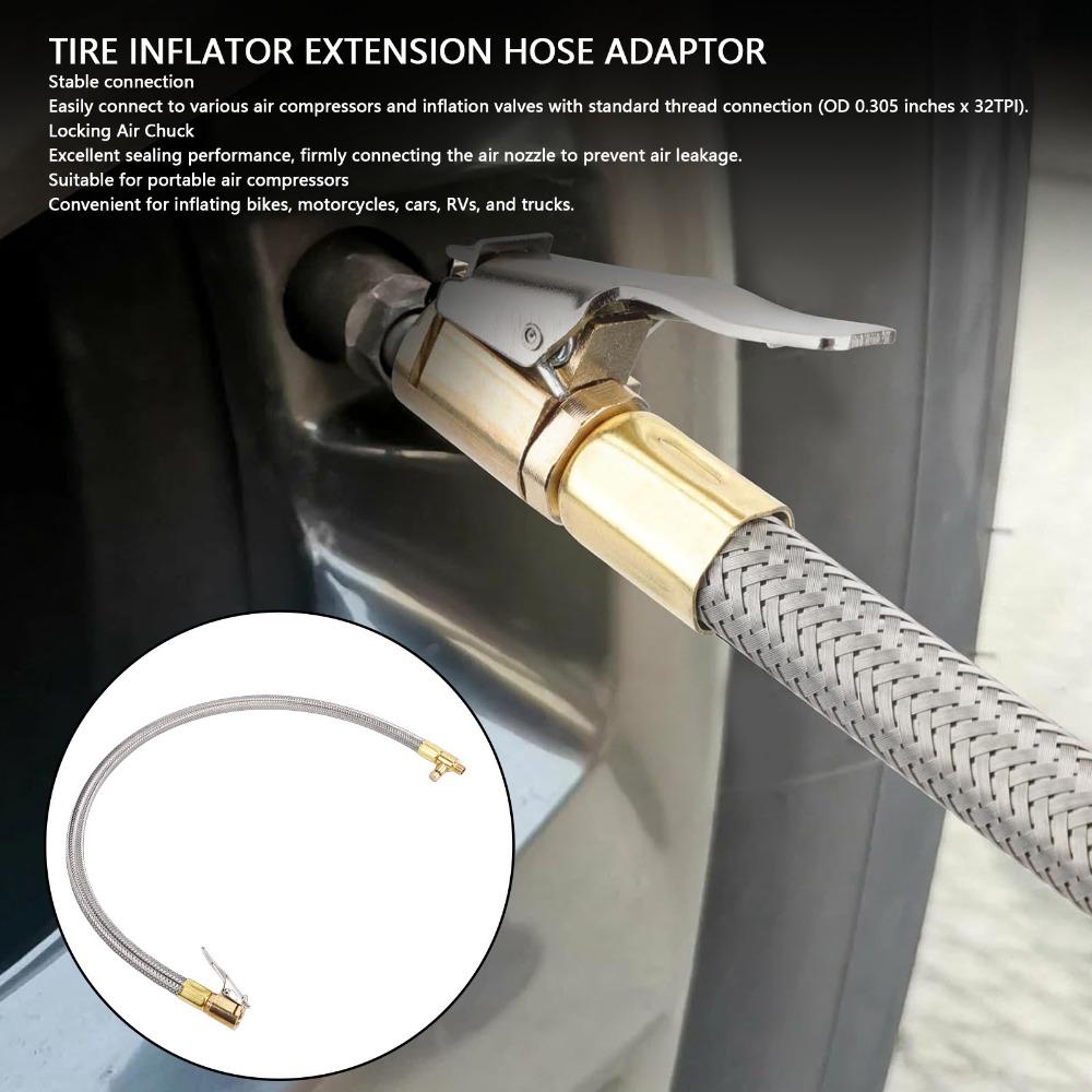 Braided Hose Locking Air Chuck Adapter Bulk Tire Maintenance Work In Tire & Auto Repair Garages