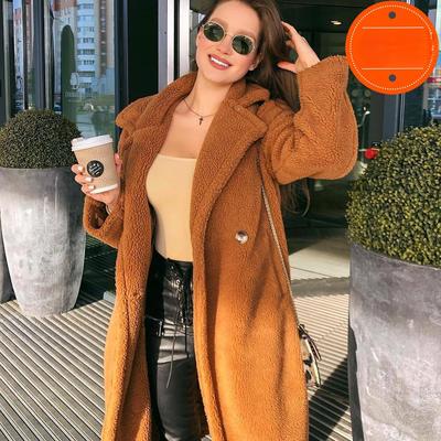 Autumn and Winter Double-sided Velvet Lapel Breasted Plush Jacket Women's Clothing