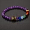 6Mm Natural Stone Green Dongling Agate Buddha Head Bracelet Jade